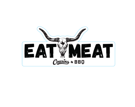 EAT MEAT Longhorn Sticker