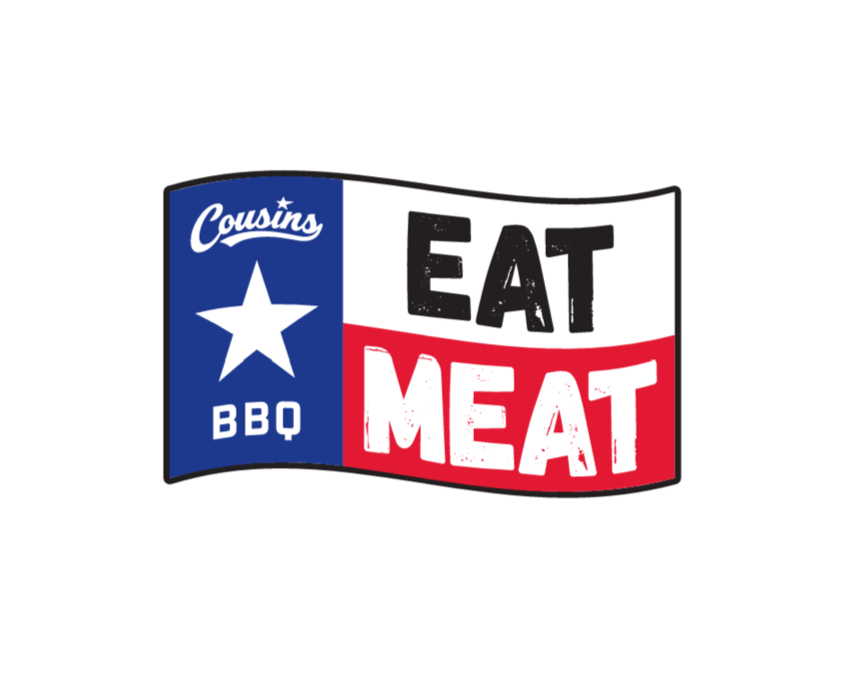 EAT MEAT Texas Flag Sticker
